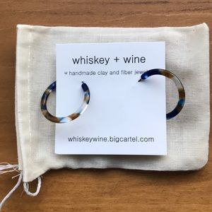 Handmade hoop earrings NWB